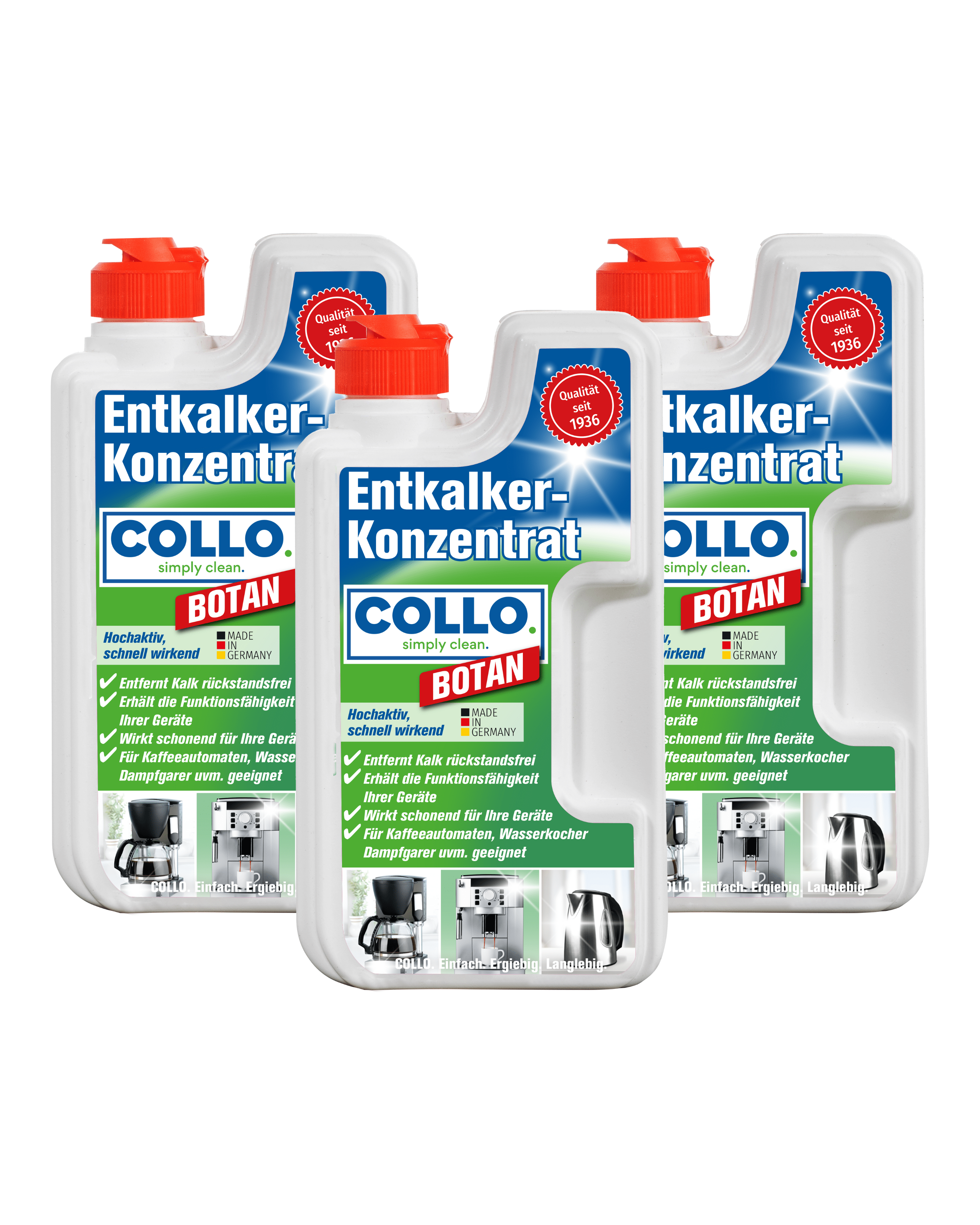 Vorteilsset: 3x Botan - Premium Entkalker für Wasserkocher - 0170.3 - COLLO. simply clean.